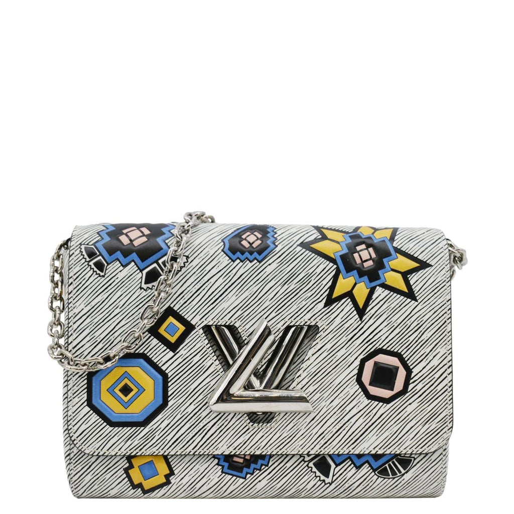LOUIS VUITTON Twist Azteque MM Epi Leather Shoulder Bag White