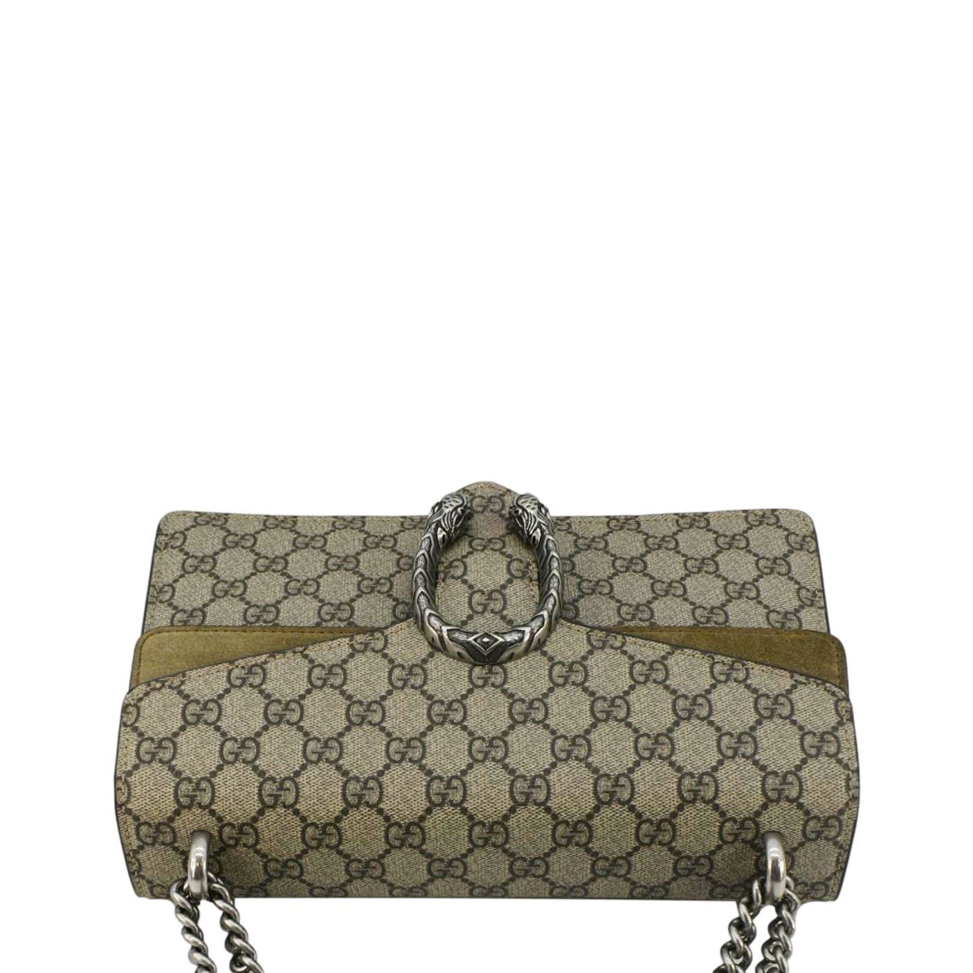 GUCCI Dionysus Small Gucci Supreme Canvas Shoulder Bag Beige 400249