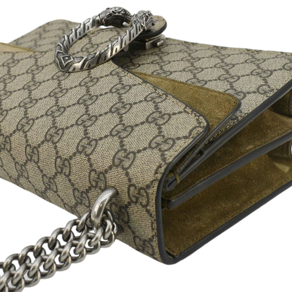 GUCCI Dionysus Small Gucci Supreme Canvas Shoulder Bag Beige 400249