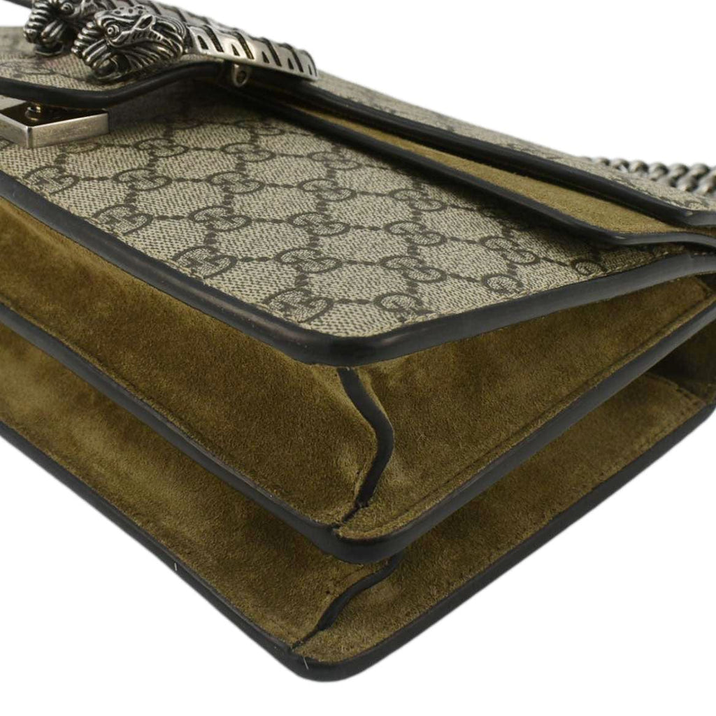GUCCI Dionysus Small Gucci Supreme Canvas Shoulder Bag Beige 400249