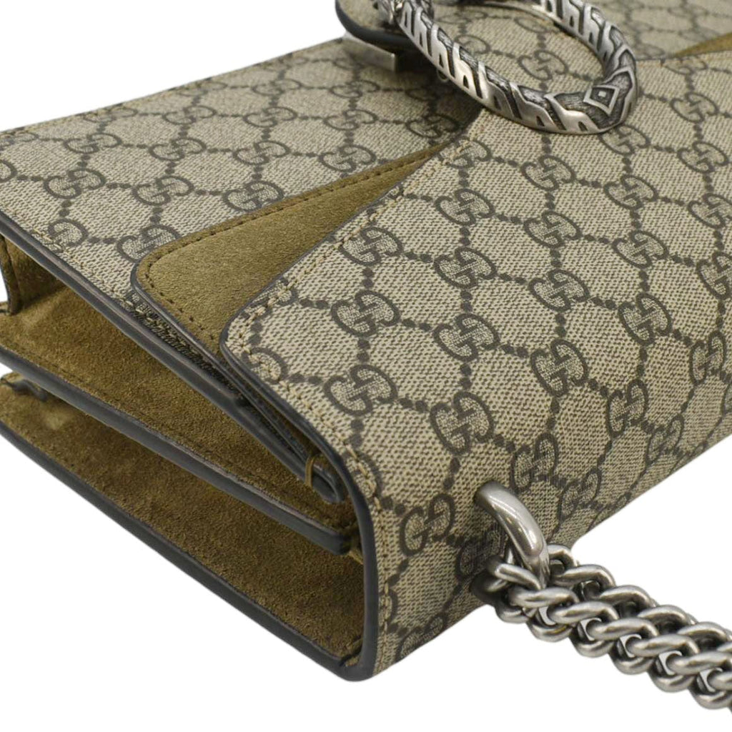 GUCCI Dionysus Small Gucci Supreme Canvas Shoulder Bag Beige 400249