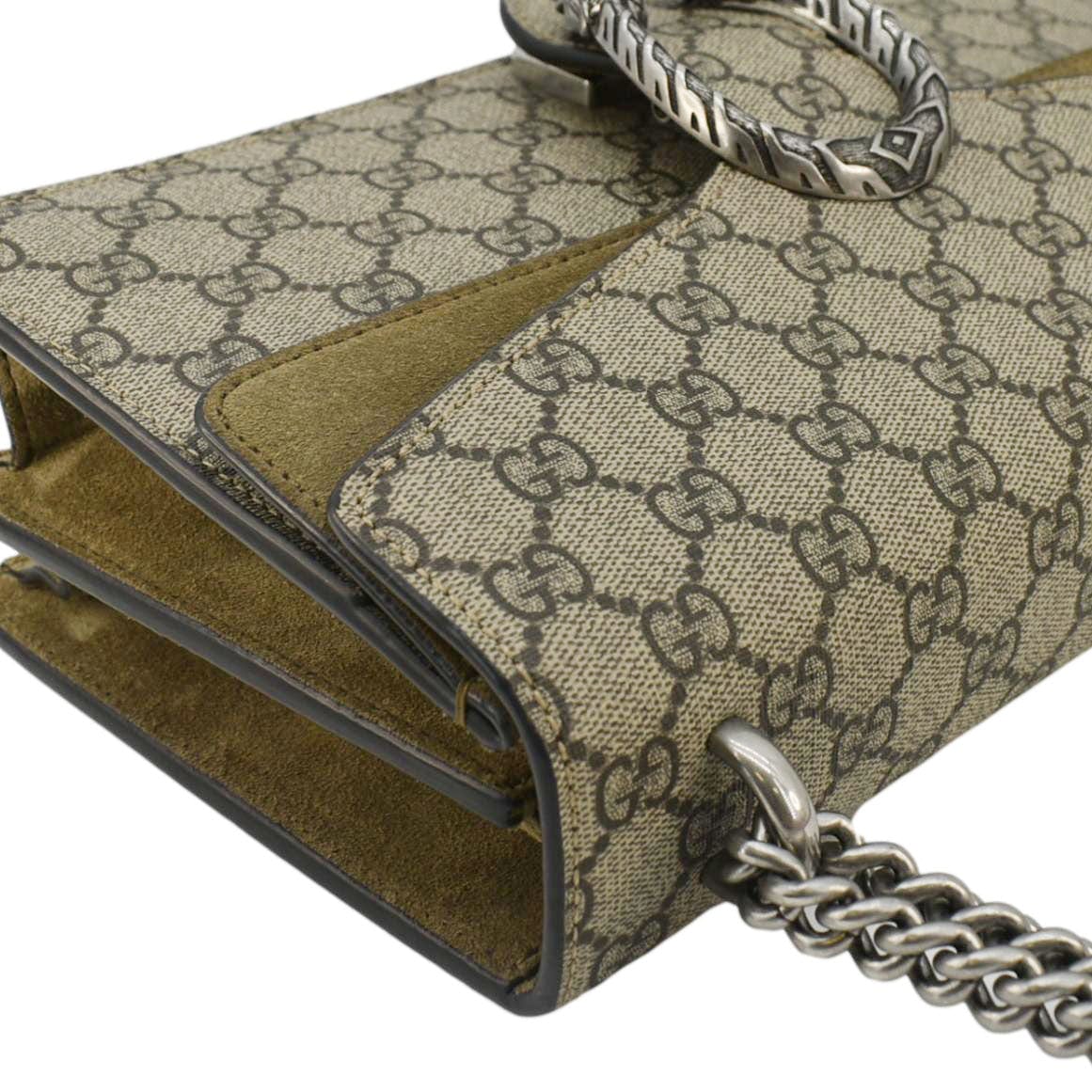 GUCCI Dionysus Small Gucci Supreme Canvas Shoulder Bag Beige 400249
