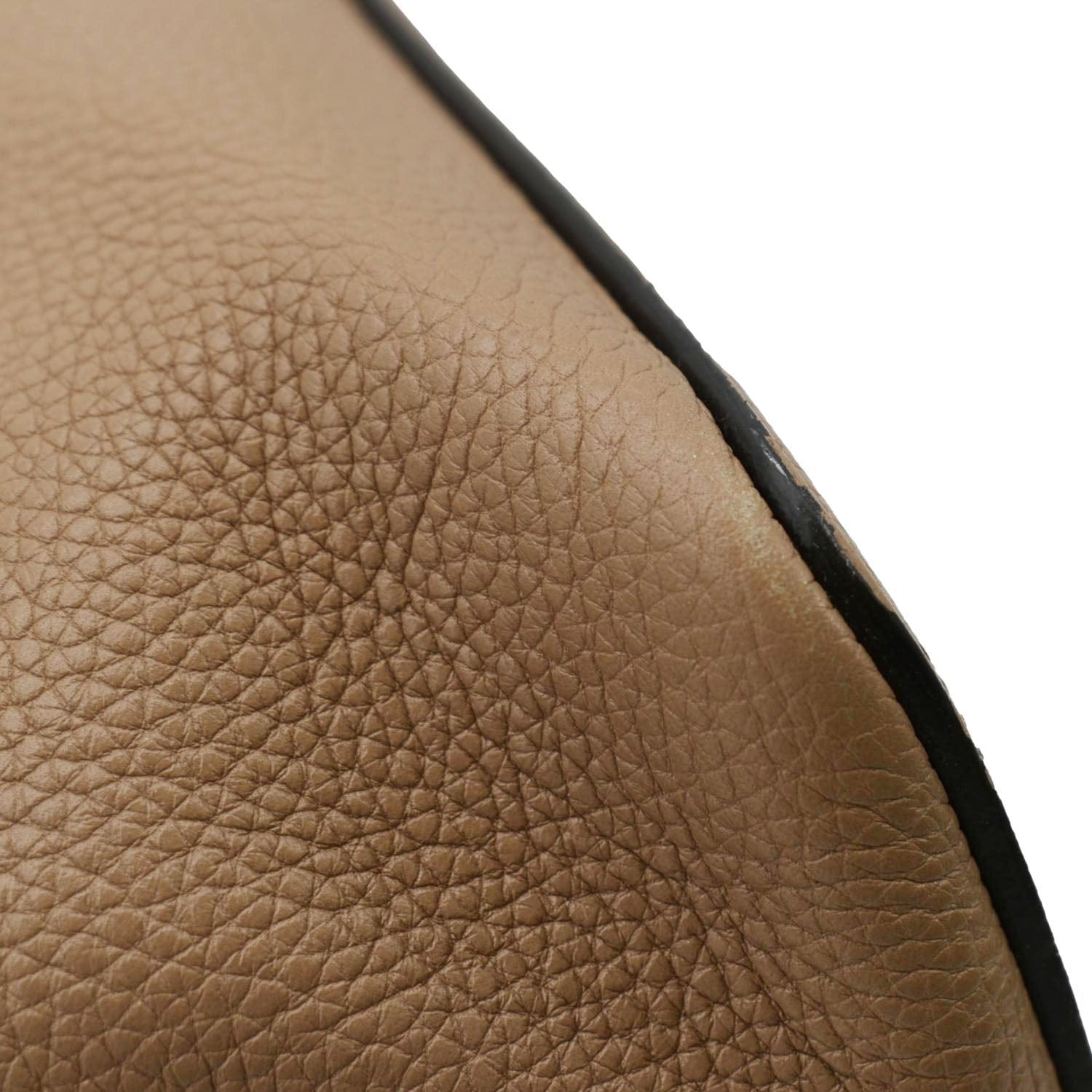 GUCCI Soho Large Pebbled Leather Hobo Shoulder Bag Tan 536194