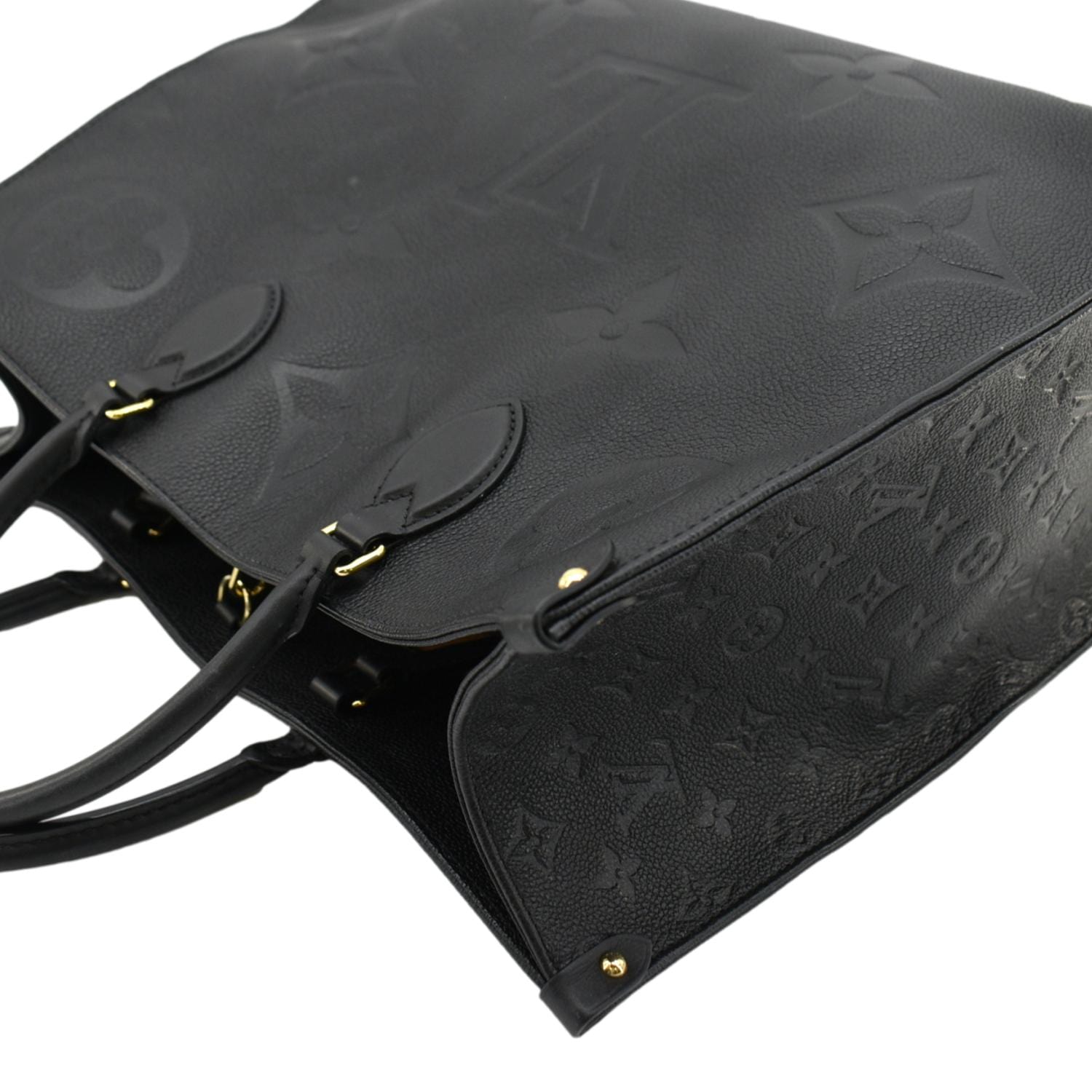LOUIS VUITTON Onthego GM  Monogram Empreinte Leather Tote Bag Black