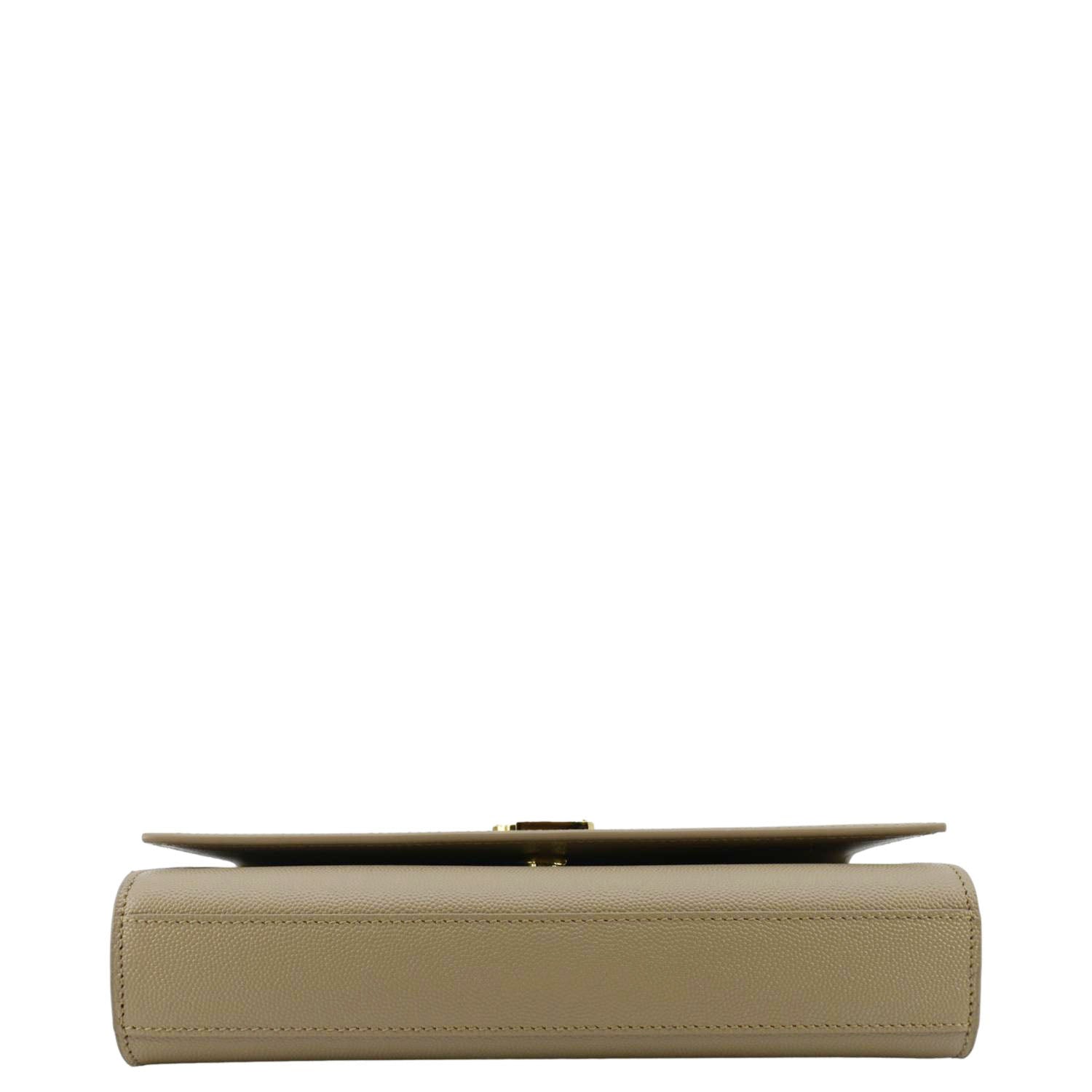 YVES SAINT LAURENT Kate  Leather Chain Crossbody Bag Cream