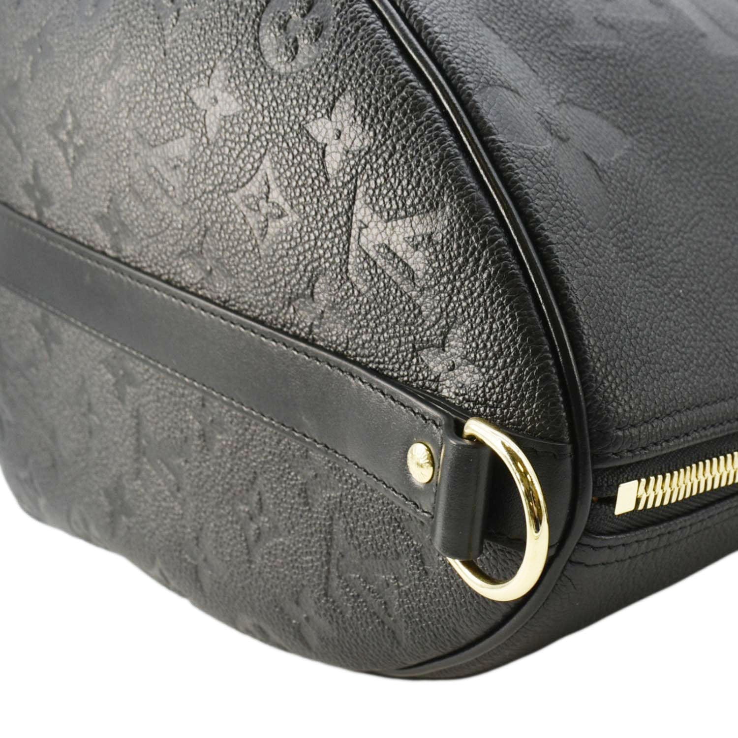 LOUIS VUITTON Keepall Bandouliere 45 Monogram Empreinte Giant Travel Bag Black