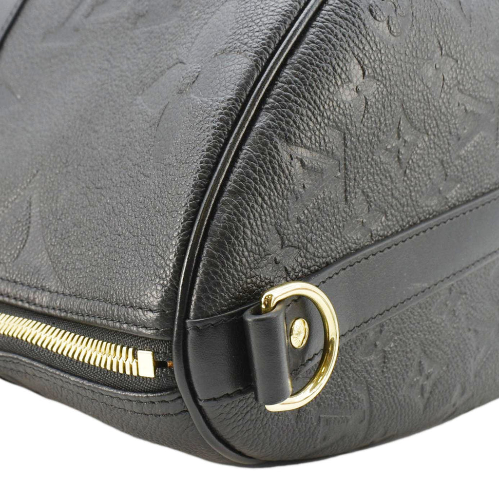 LOUIS VUITTON Keepall Bandouliere 45 Monogram Empreinte Giant Travel Bag Black