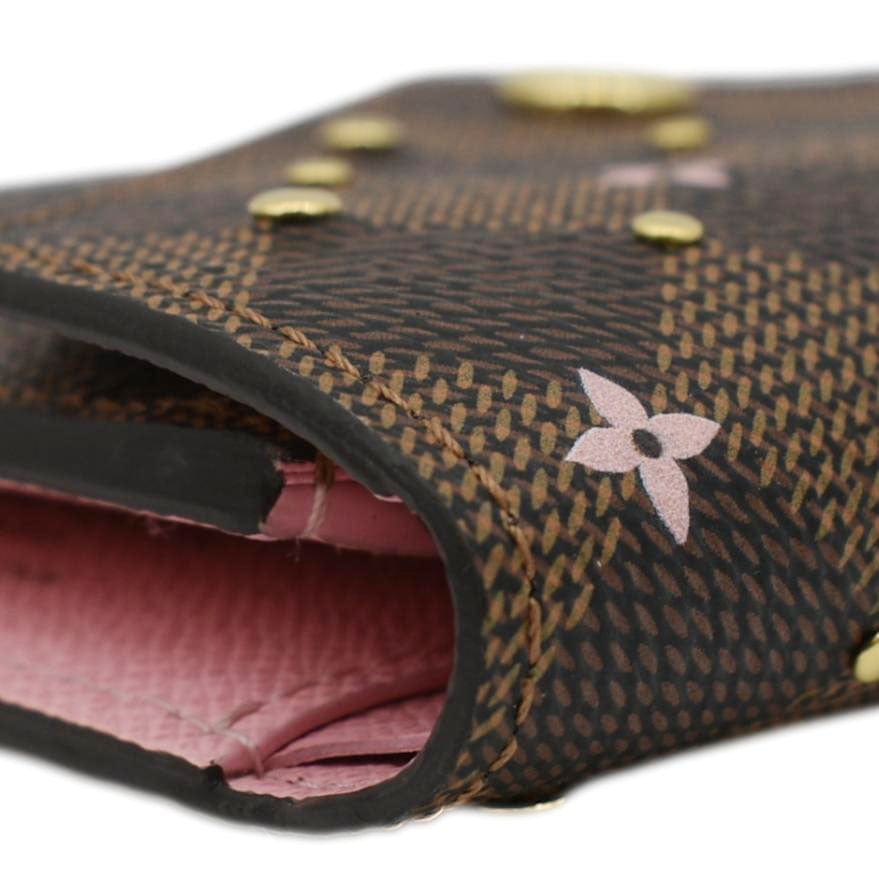LOUIS VUITTON Studded Victorine Damier Ebene Wallet Brown
