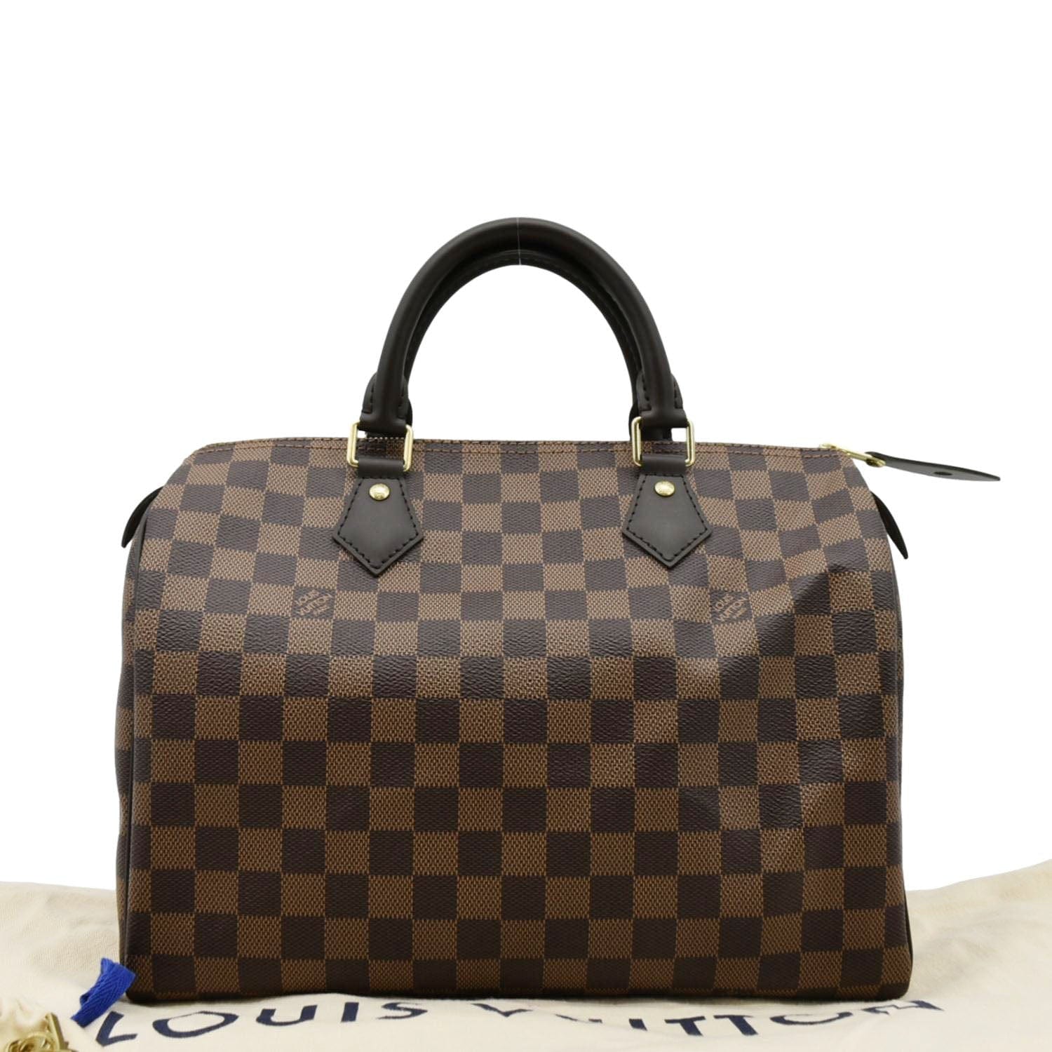 LOUIS VUITTON Speedy 30 Damier Ebene Satchel Bag Brown