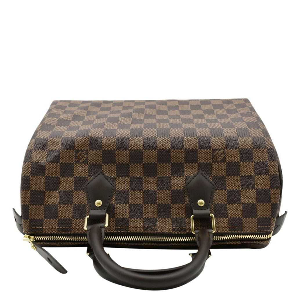 LOUIS VUITTON Speedy 30 Damier Ebene Satchel Bag Brown