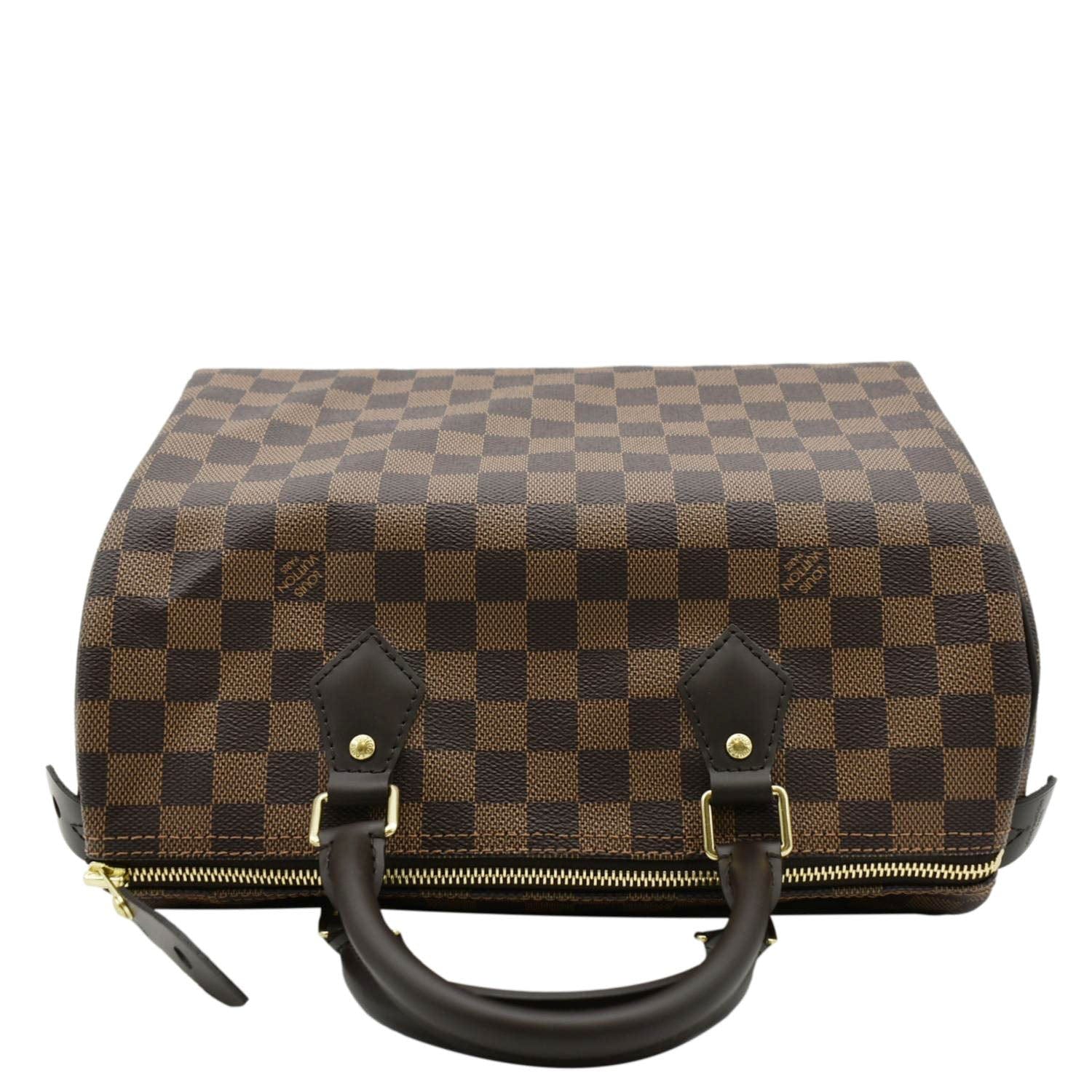 LOUIS VUITTON Speedy 30 Damier Ebene Satchel Bag Brown