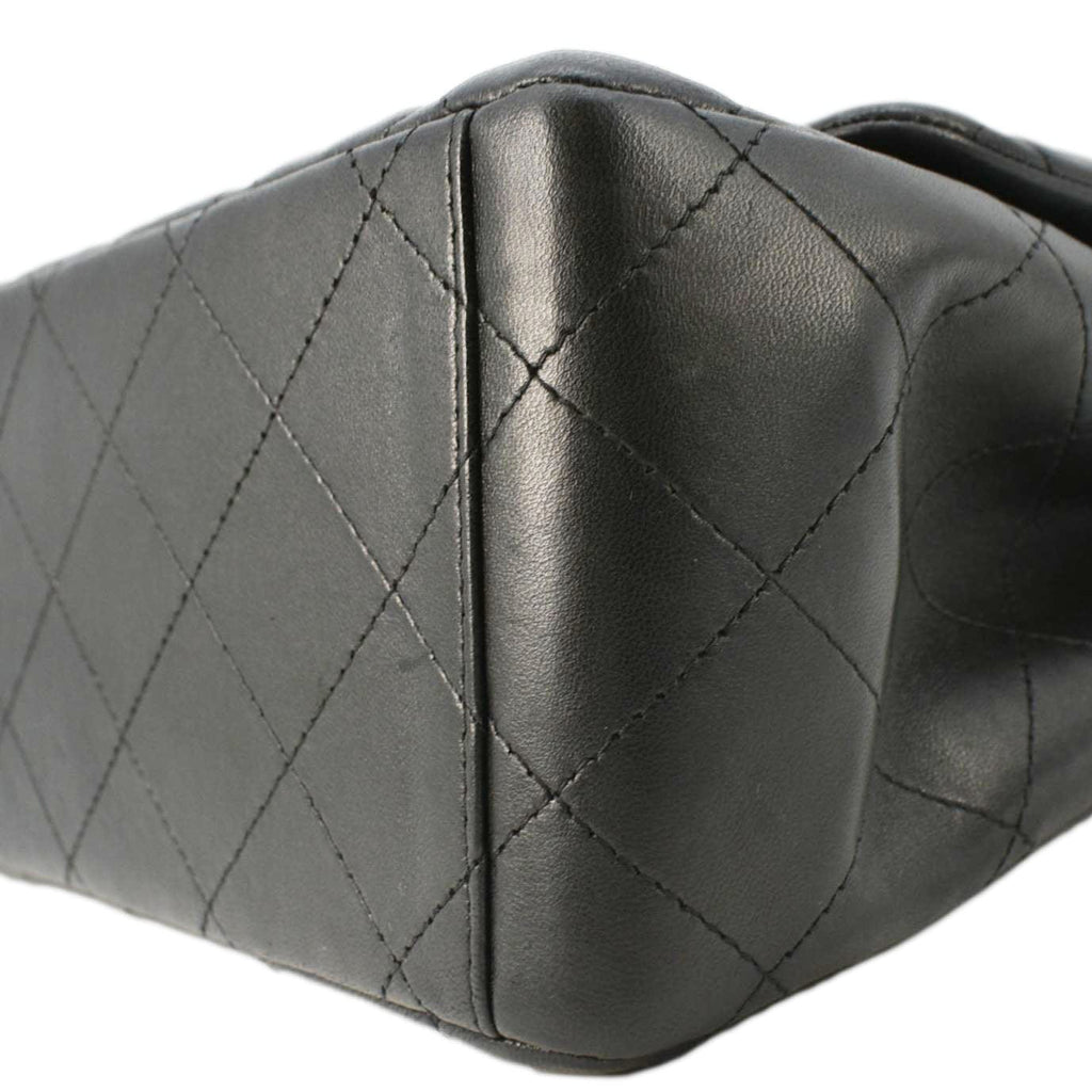 Chanel Classic Maxi Double Flap Quilted Leather Crossbody Bag Black