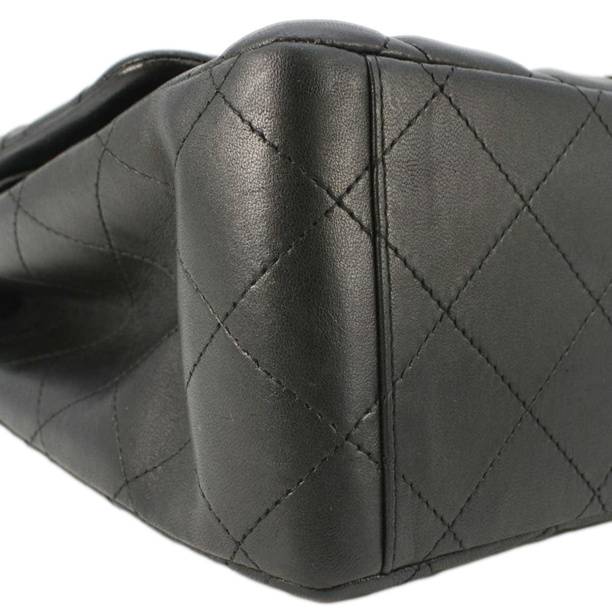 Chanel Classic Maxi Double Flap Quilted Leather Crossbody Bag Black