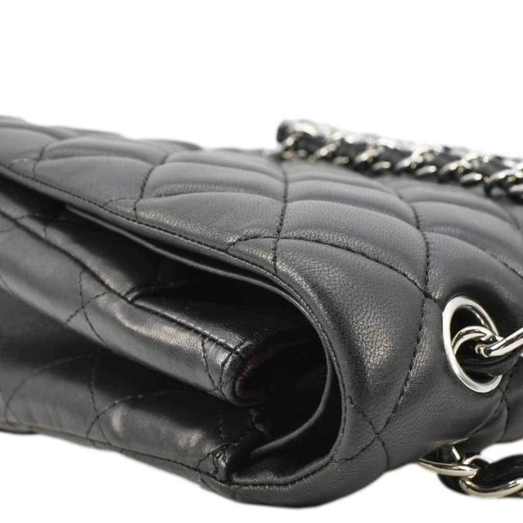 Chanel Classic Maxi Double Flap Quilted Leather Crossbody Bag Black