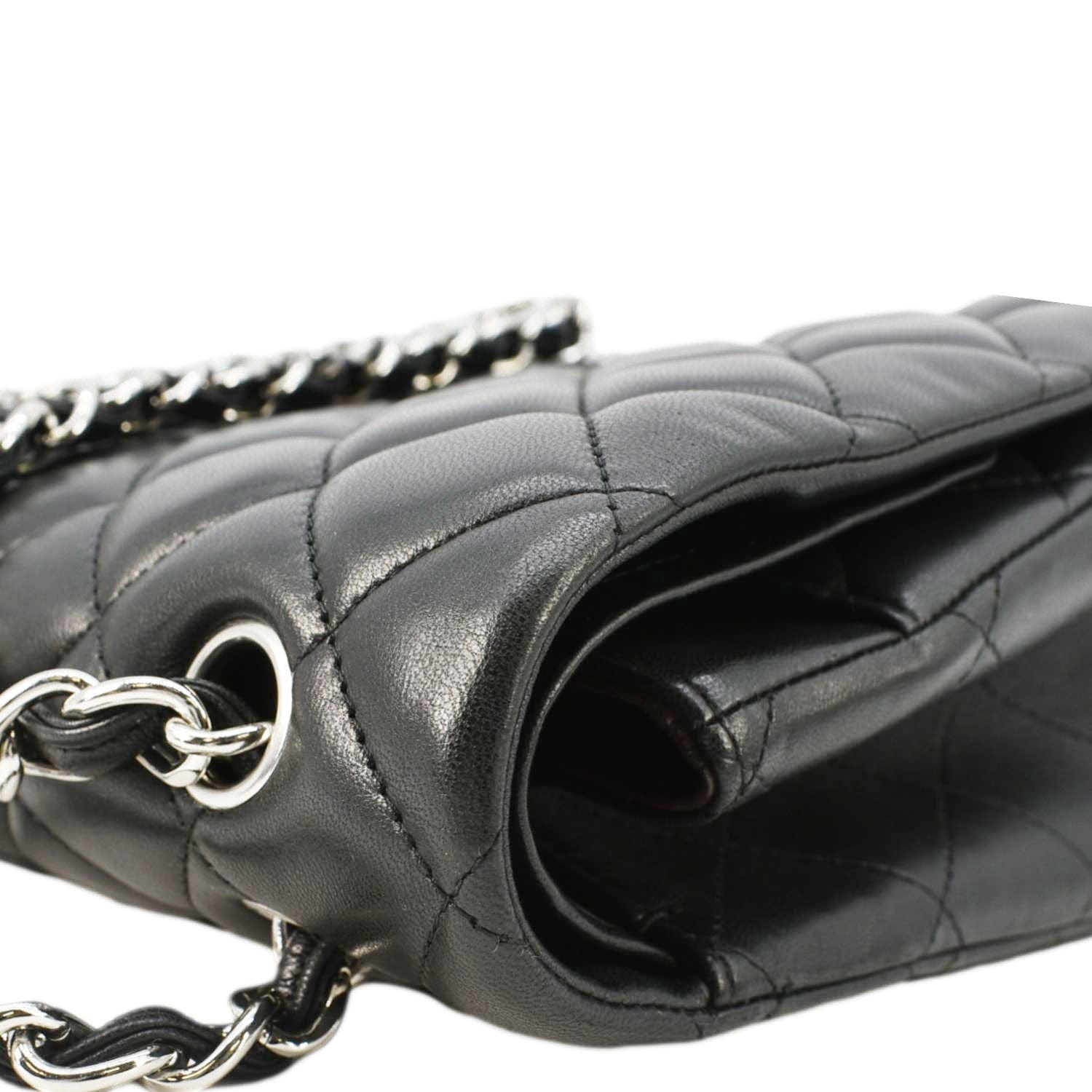 Chanel Classic Maxi Double Flap Quilted Leather Crossbody Bag Black