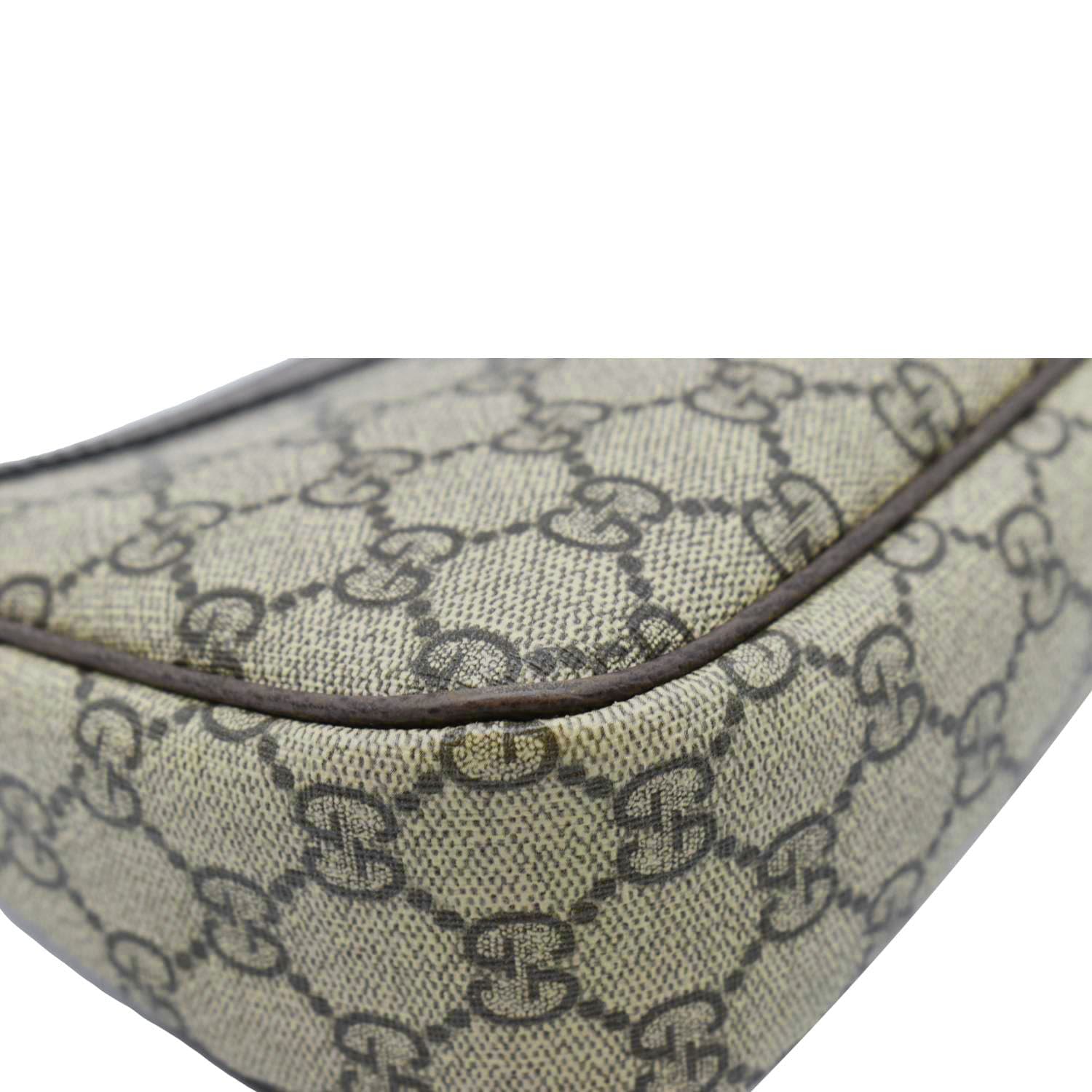 GUCCI Ophidia Web Small Gucci Supreme Canvas Shoulder Bag Beige 735132