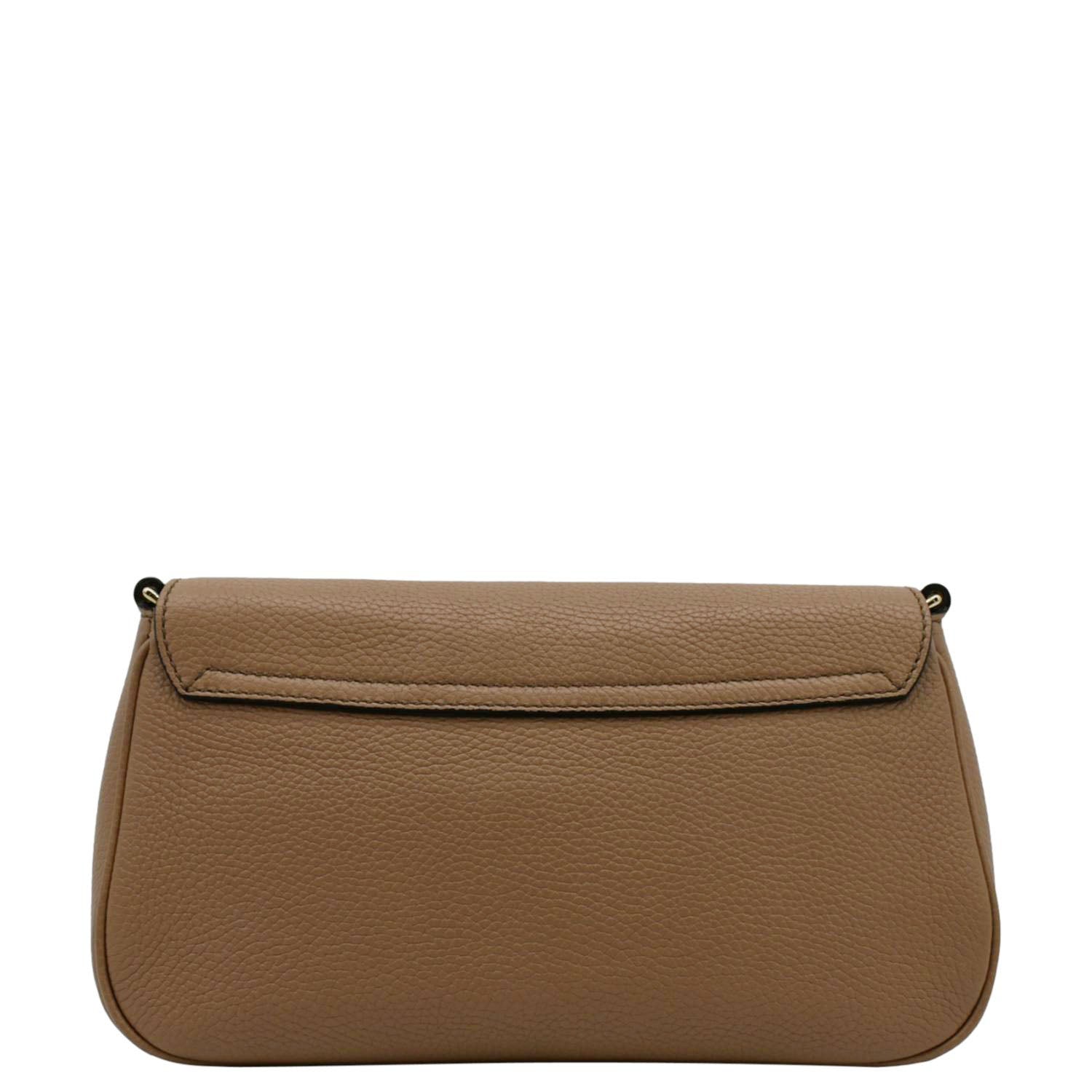 GUCCI Soho Gucci Flap Leather Chain Crossbody Bag Rose Beige 536224