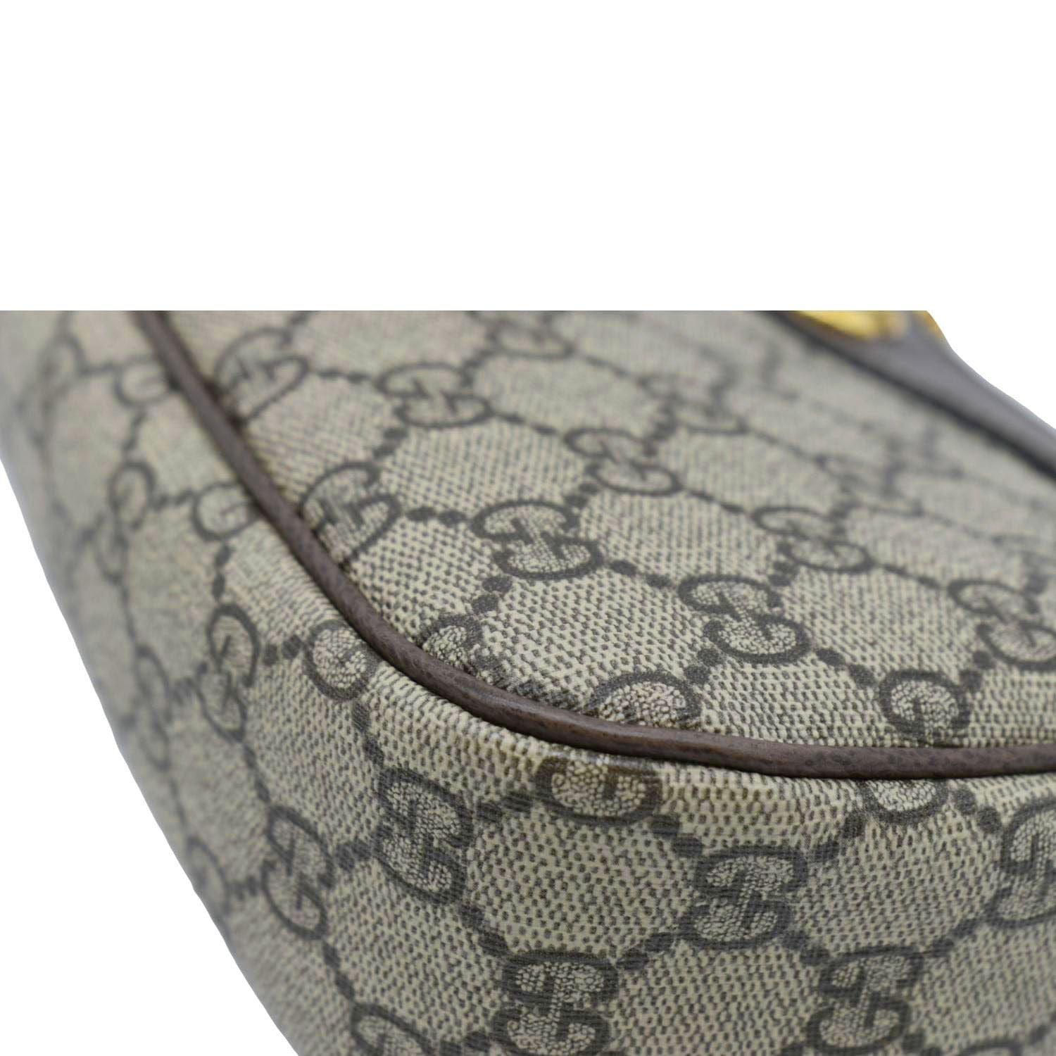 GUCCI Ophidia Web Small Gucci Supreme Canvas Shoulder Bag Beige 735132