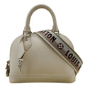 LOUIS VUITTON Alma BB Jacquard Epi Leather Crossbody Bag Cream