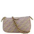 LOUIS VUITTON Pochette Summer Stardust Monogram Empreinte Leather Shoulder Bag Pink