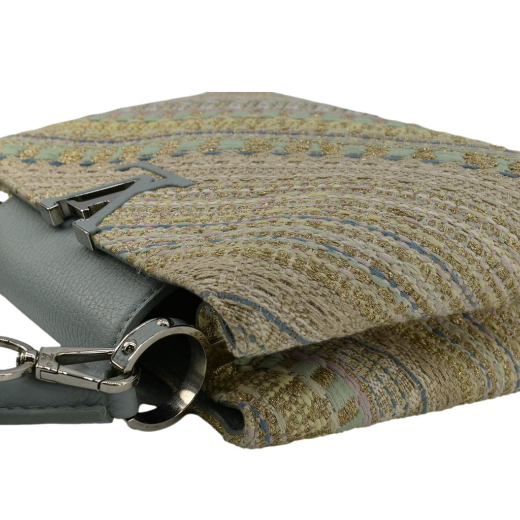 LOUIS VUITTON Capucines BB Taurillon Tweed Satchel Bag Multicolor