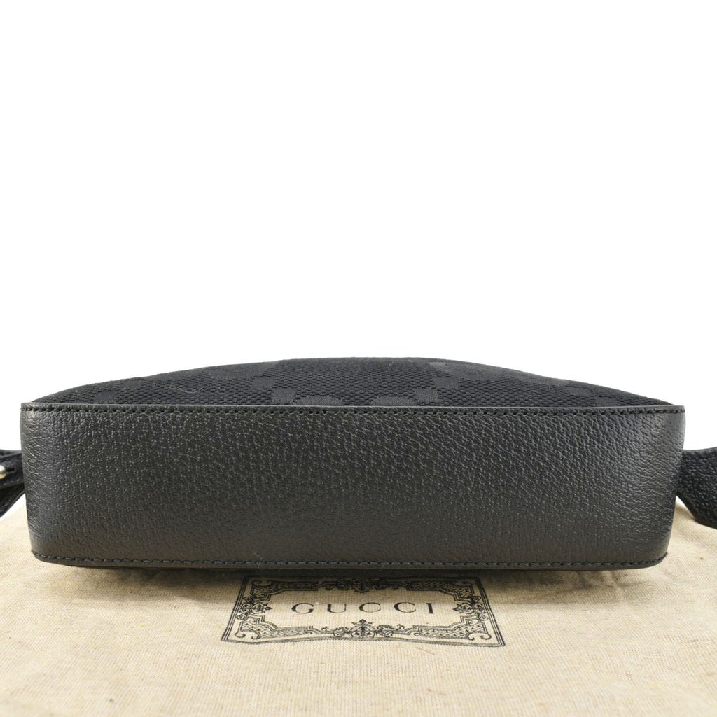 GUCCI  jumbo Gucci Canvas Messenger Bag Black 675891