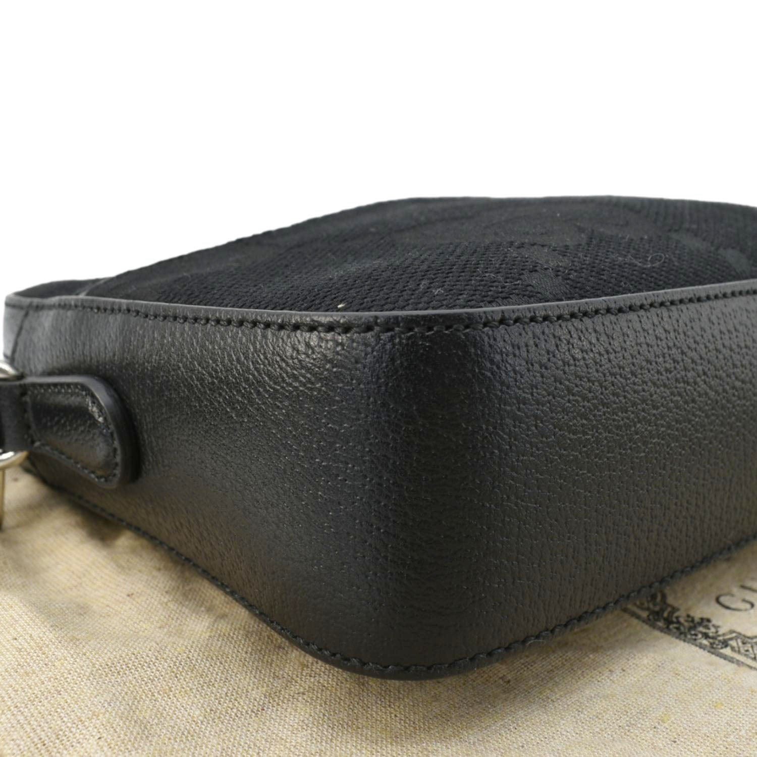 GUCCI  jumbo Gucci Canvas Messenger Bag Black 675891