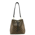 LOUIS VUITTON Neonoe Monogram Canvas Shoulder Bag Black