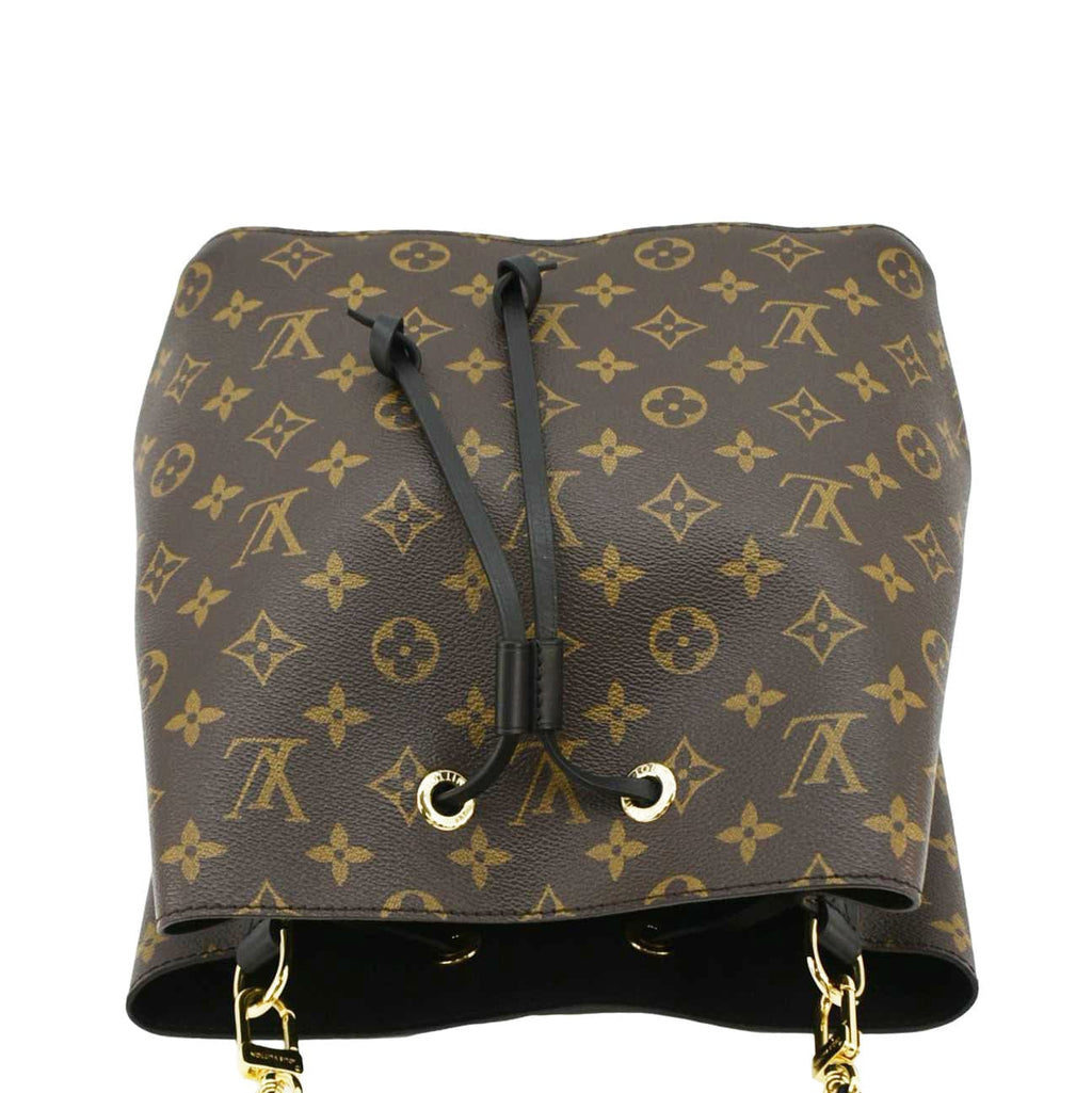 LOUIS VUITTON Neonoe Monogram Canvas Shoulder Bag Black