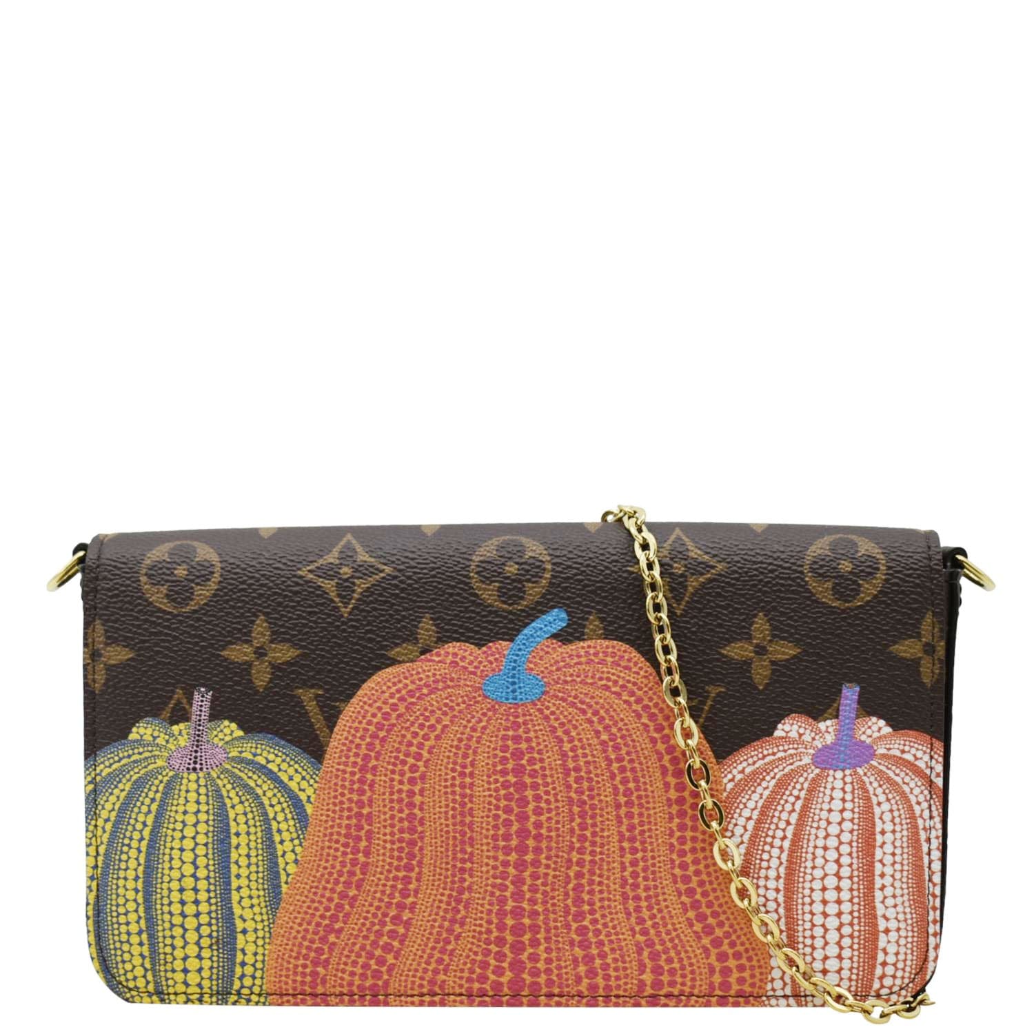 LOUIS VUITTON LV x YK Monogram Pumpkin Pochette Felicie Shoulder Bag Multicolor