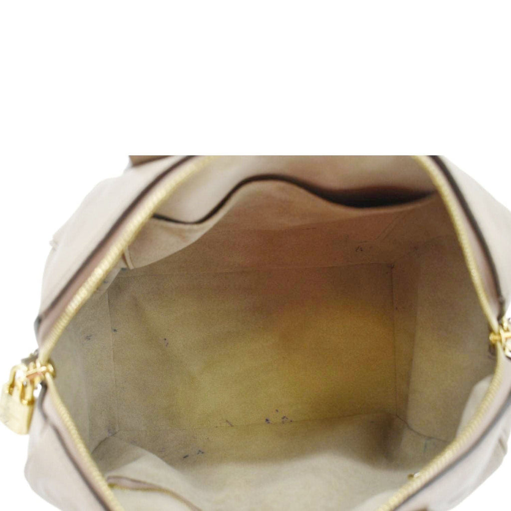 LOUIS VUITTON Speedy 25 Bandouliere Monogram Empreinte Shoulder Bag Beige