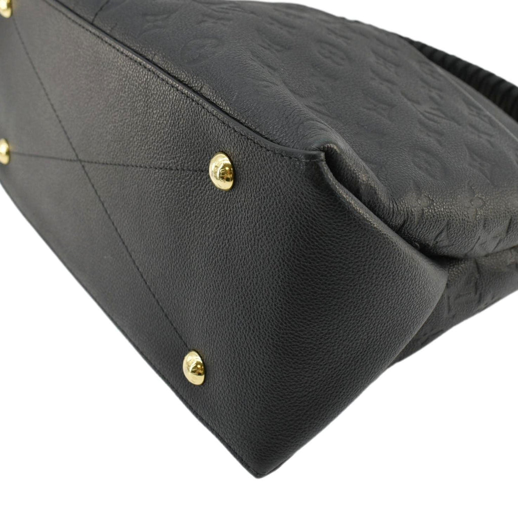 LOUIS VUITTON Maida Monogram Empreinte Leather Hobo Shoulder Bag Black