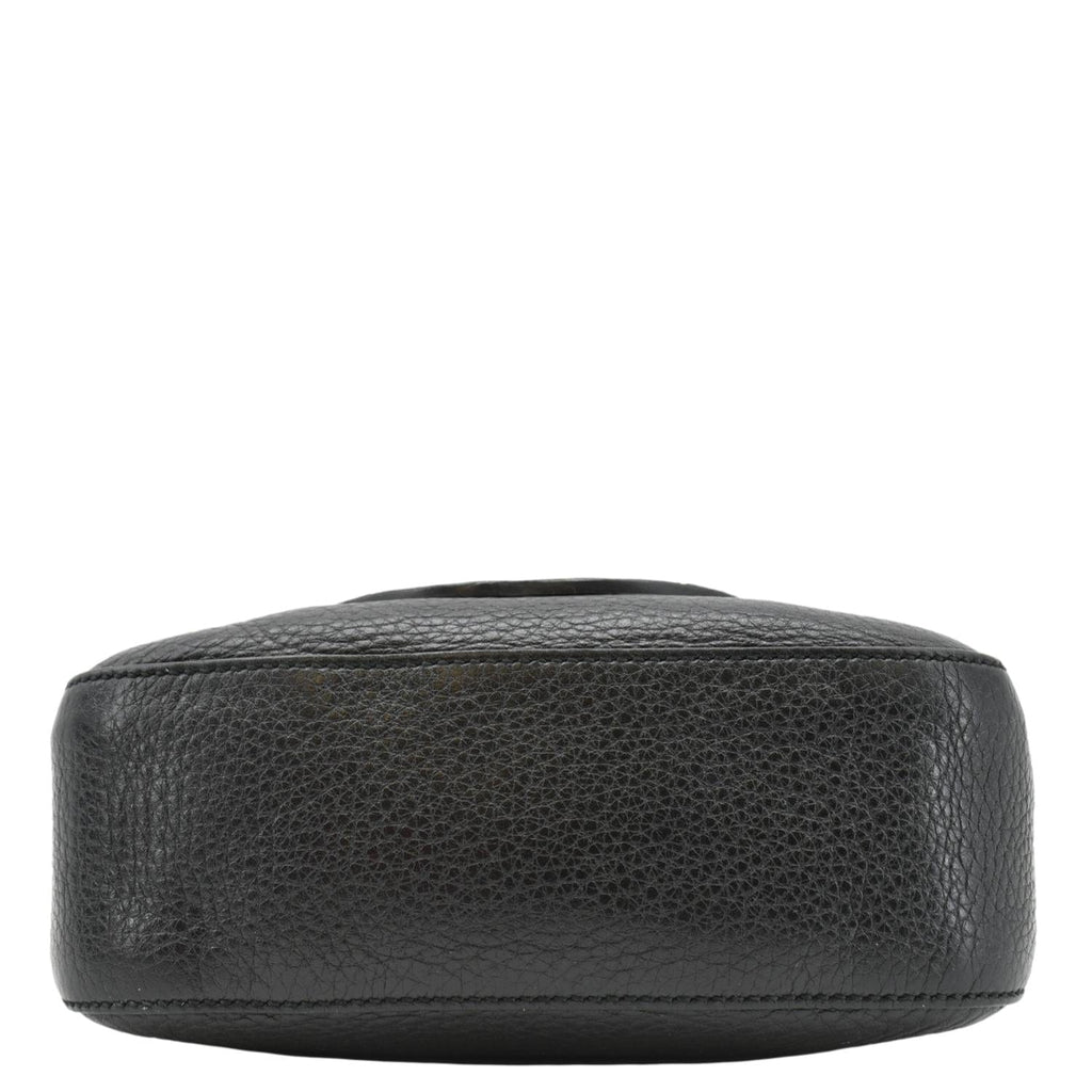 GUCCI Soho Disco Studded Leather Crossbody Bag Black 308364