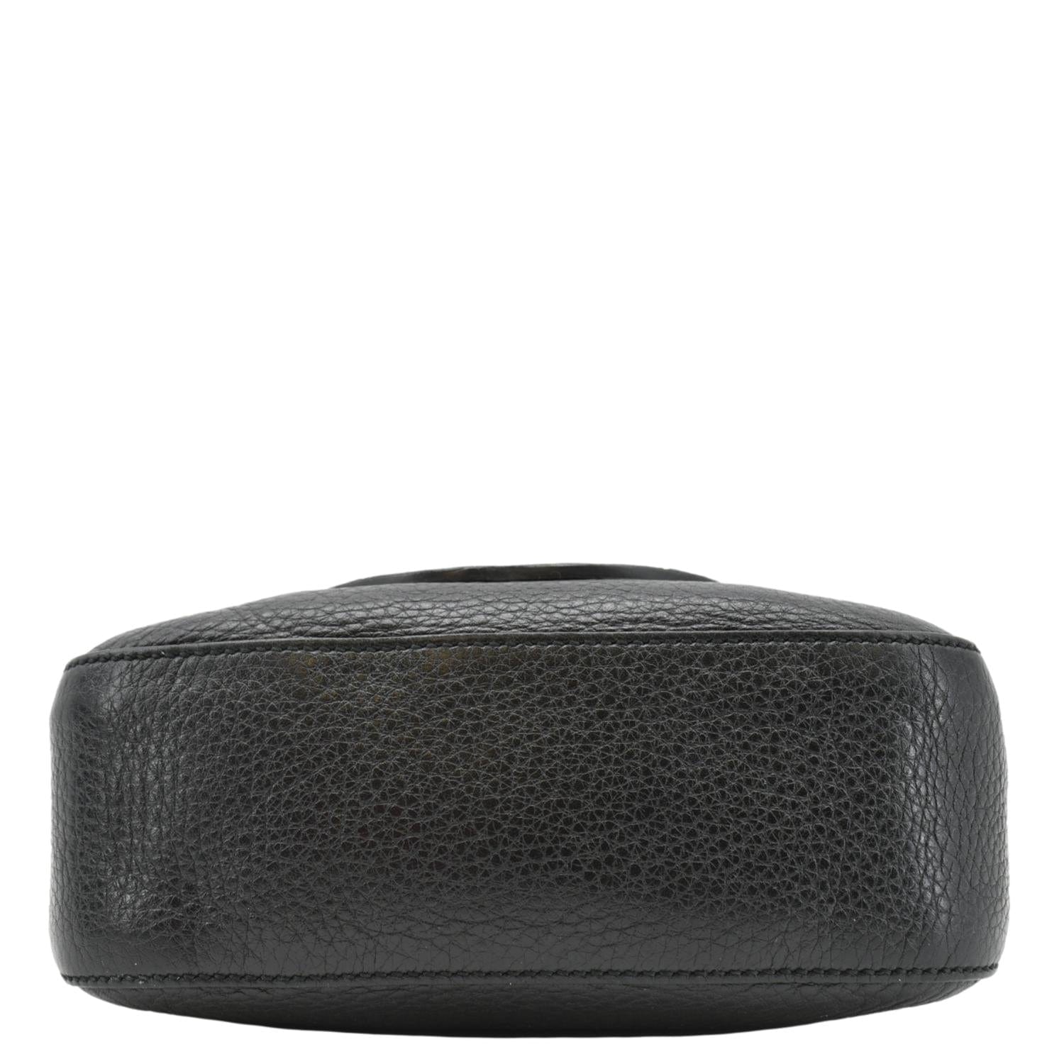 GUCCI Soho Disco Studded Leather Crossbody Bag Black 308364