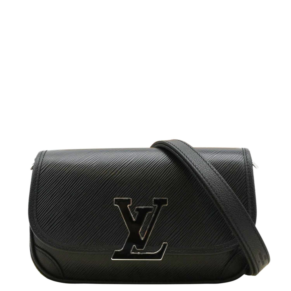 LOUIS VUITTON Buci Epi Grained Leather Shoulder Bag Black