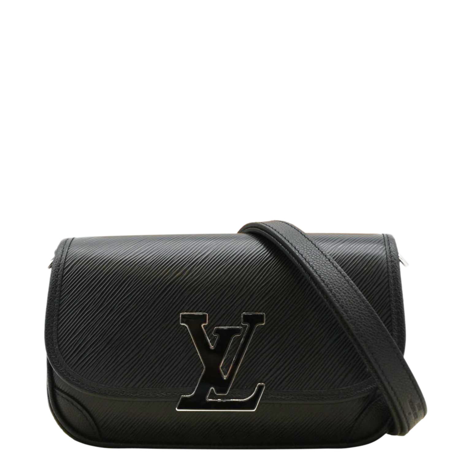 LOUIS VUITTON Buci Epi Grained Leather Shoulder Bag Black