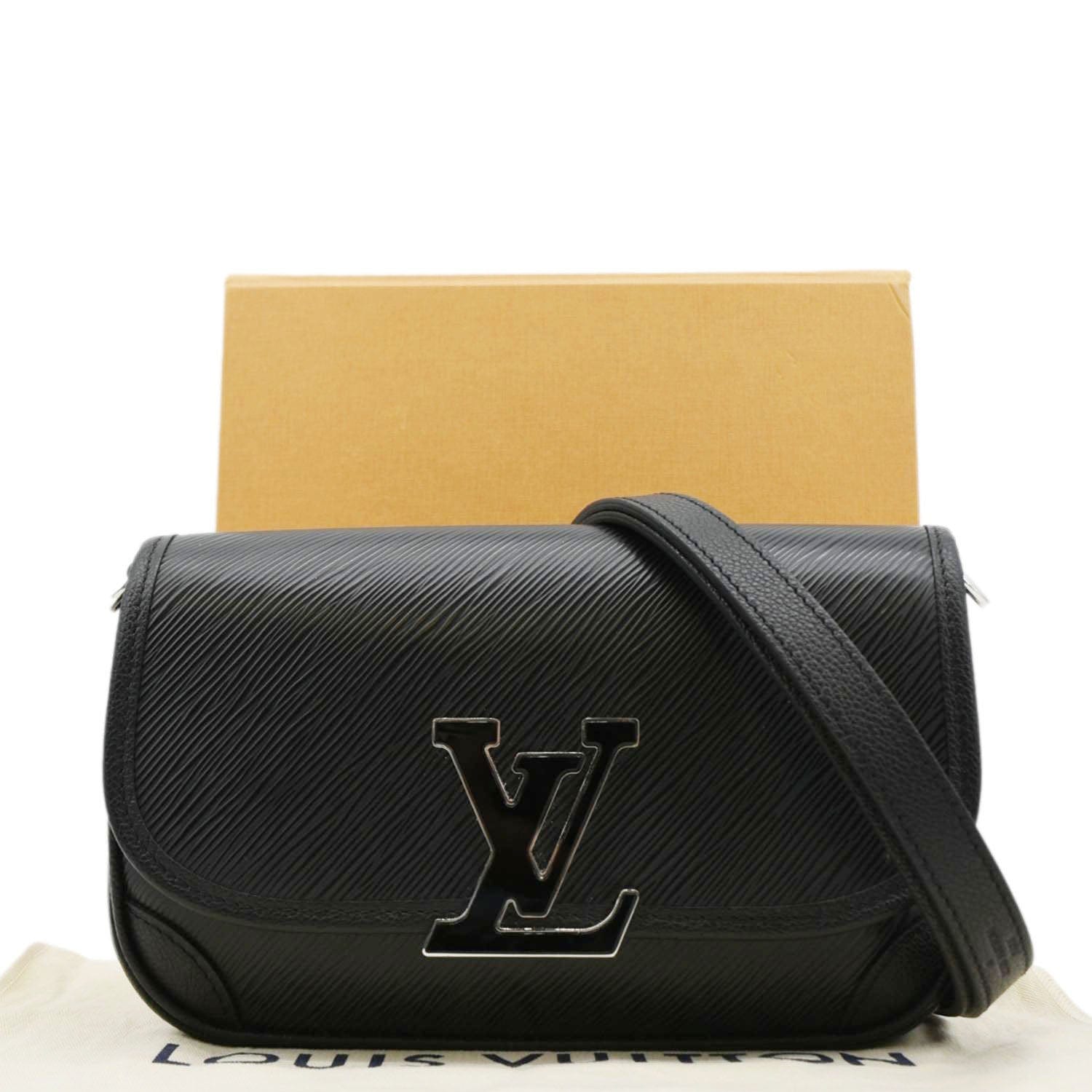 LOUIS VUITTON Buci Epi Grained Leather Shoulder Bag Black