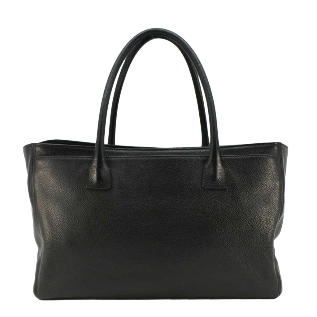 Chanel Executive Cerf Leather Tote Bag Black