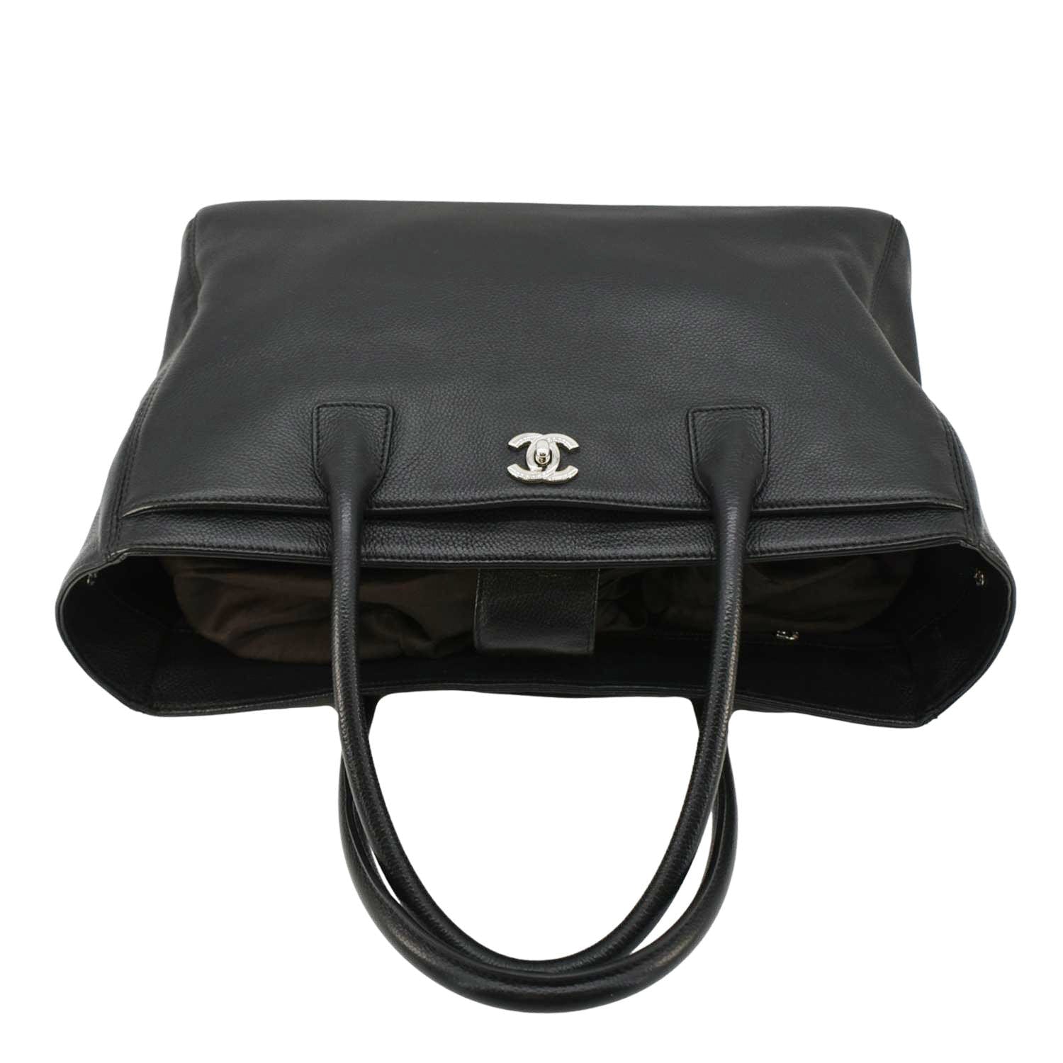 Chanel Executive Cerf Leather Tote Bag Black
