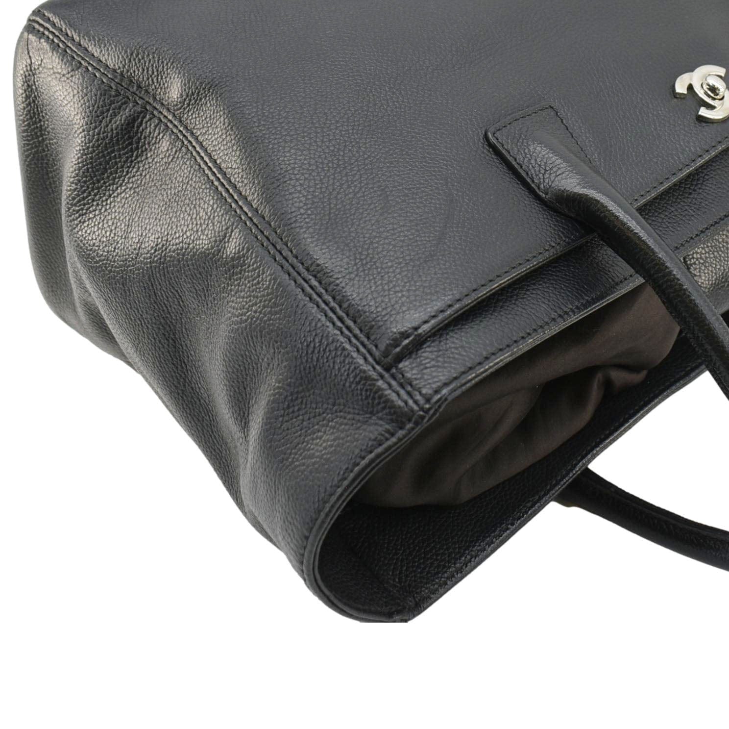 Chanel Executive Cerf Leather Tote Bag Black