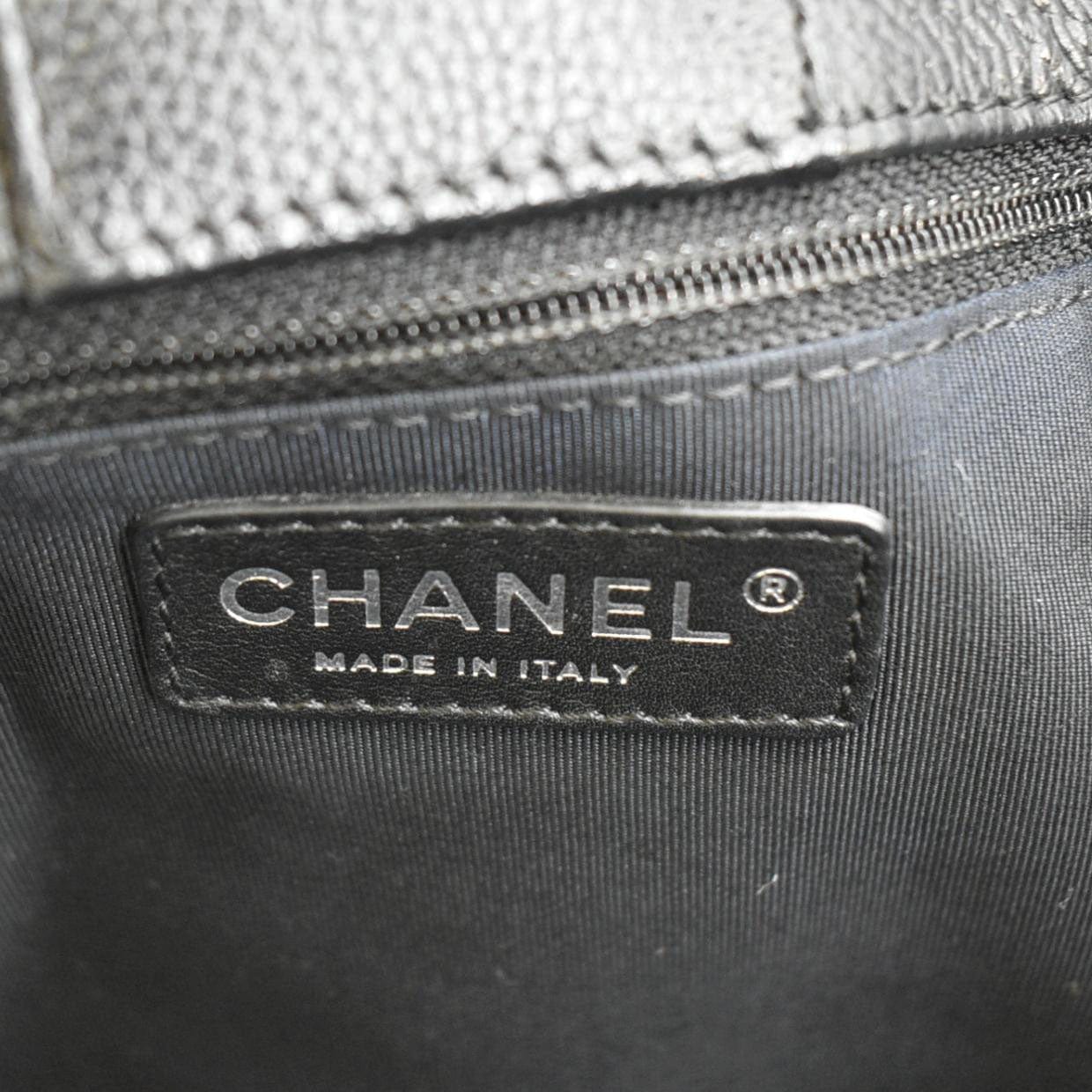Chanel Executive Cerf Leather Tote Bag Black