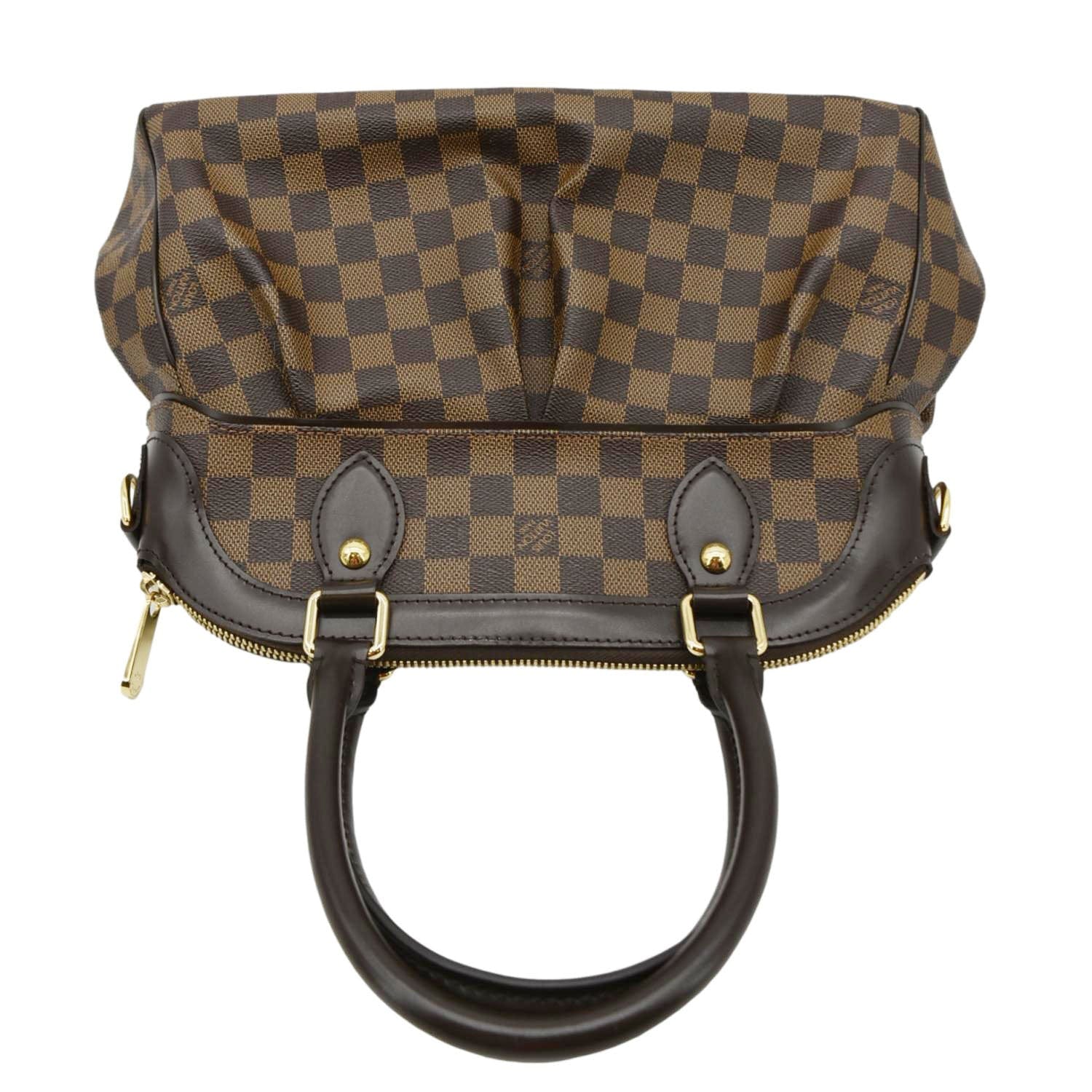 LOUIS VUITTON Trevi PM Damier Ebene Satchel Bag Brown