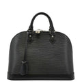 LOUIS VUITTON Alma PM Epi Leather Satchel Bag Black