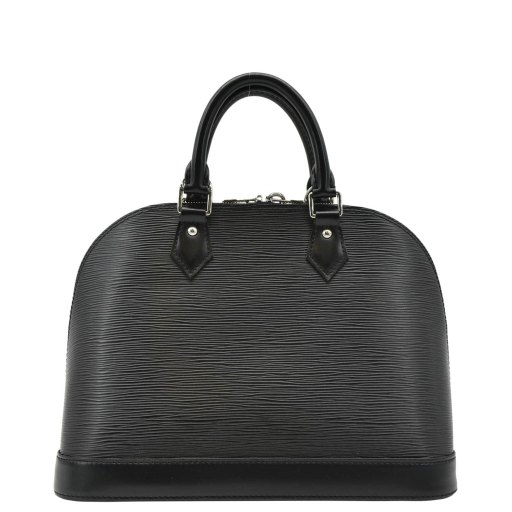 LOUIS VUITTON Alma PM Epi Leather Satchel Bag Black