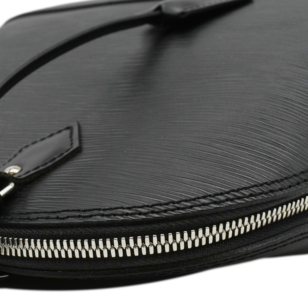 LOUIS VUITTON Alma PM Epi Leather Satchel Bag Black