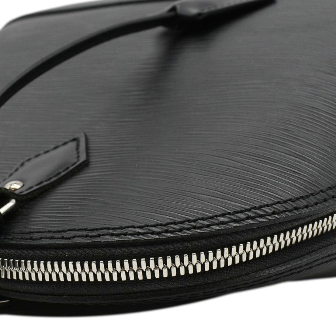 LOUIS VUITTON Alma PM Epi Leather Satchel Bag Black