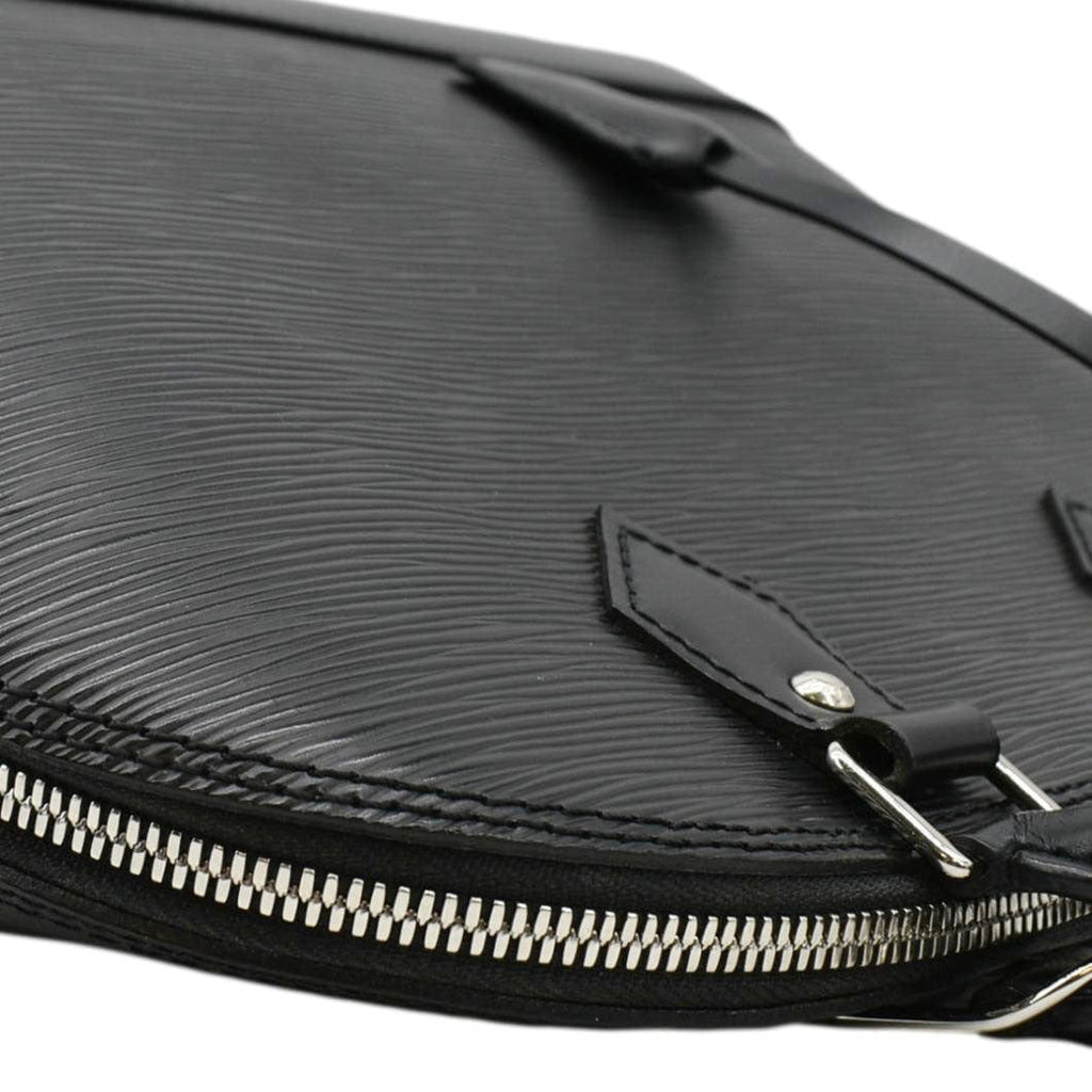 LOUIS VUITTON Alma PM Epi Leather Satchel Bag Black