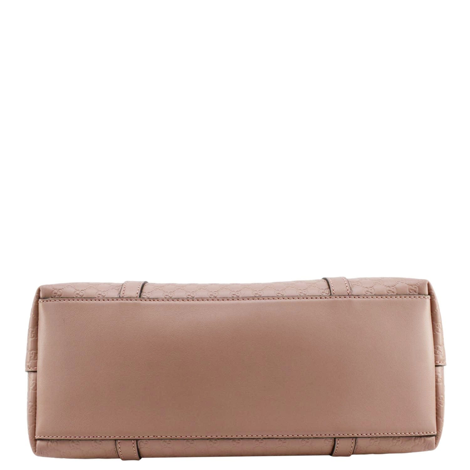 GUCCI Convertible Gucci Microguccissima Leather Satchel Bag Dusty Pink 449656