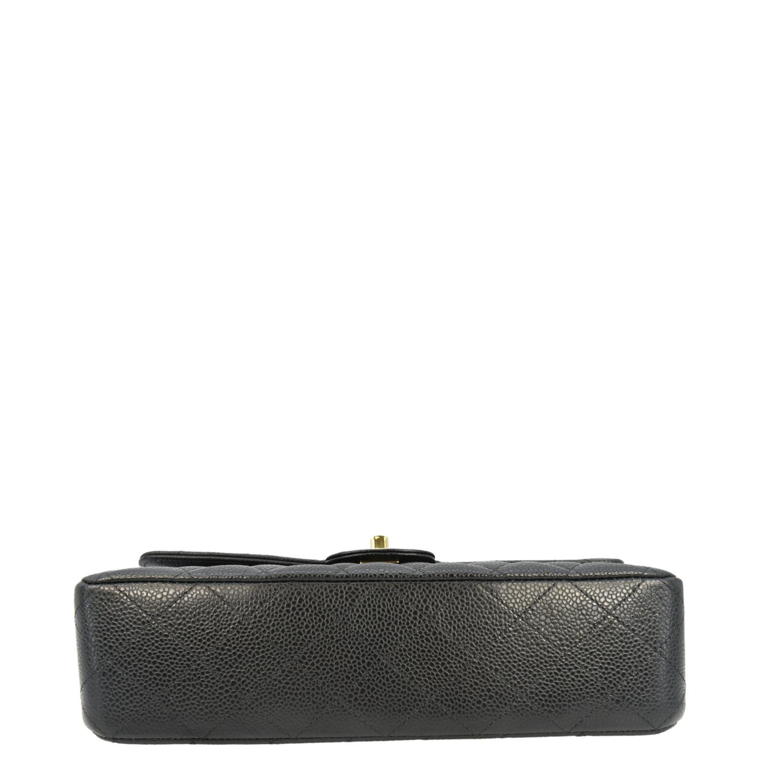 Chanel Classic Double Flap Medium Quilted Leather Shoulder Bag Black