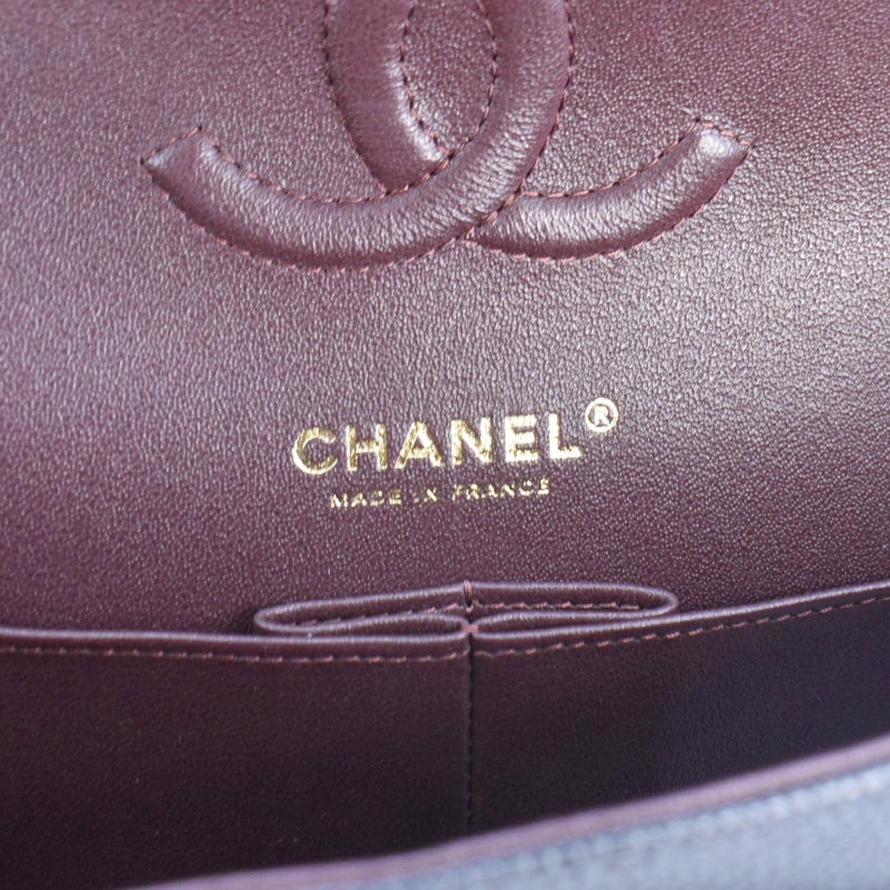 Chanel Classic Double Flap Medium Quilted Leather Shoulder Bag Black